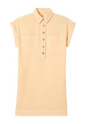 Promod, ROBE COURTE EN TOILE - Robe en jean - abricot