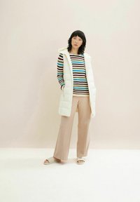 TOM TAILOR NEW OTTOMAN - Jersey de punto - teal blue butter stripe