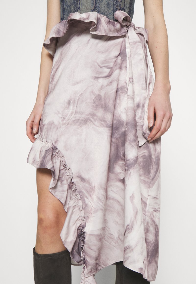 ROKH MIDI SKIRT RUFFLES - A-Linien-Rock - purple