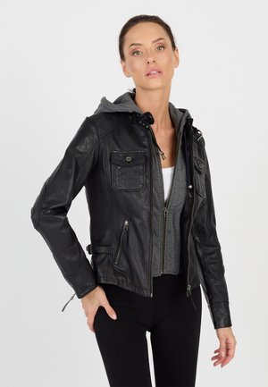 Leren jas - black