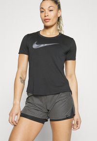 Nike Performance Bluză sport - black/(cool grey)