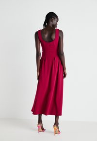 VILA VIWELLY DEEP V NECK ANCLE DRESS - Haljina od žerseja - beet red
