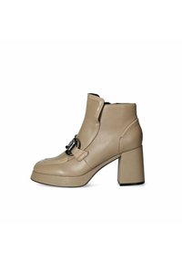 CAFèNOIR - STIVALETTO - Enkellaarsjes met plateauzool - taupe Miniatuurafbeelding 1
