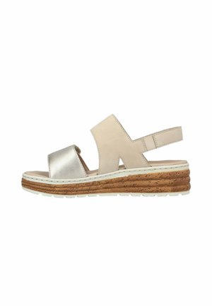 Sandalen met plateauzool - beige
