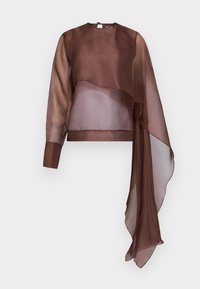 FLARE SLEEVE BLOUSE - Débardeur - umber