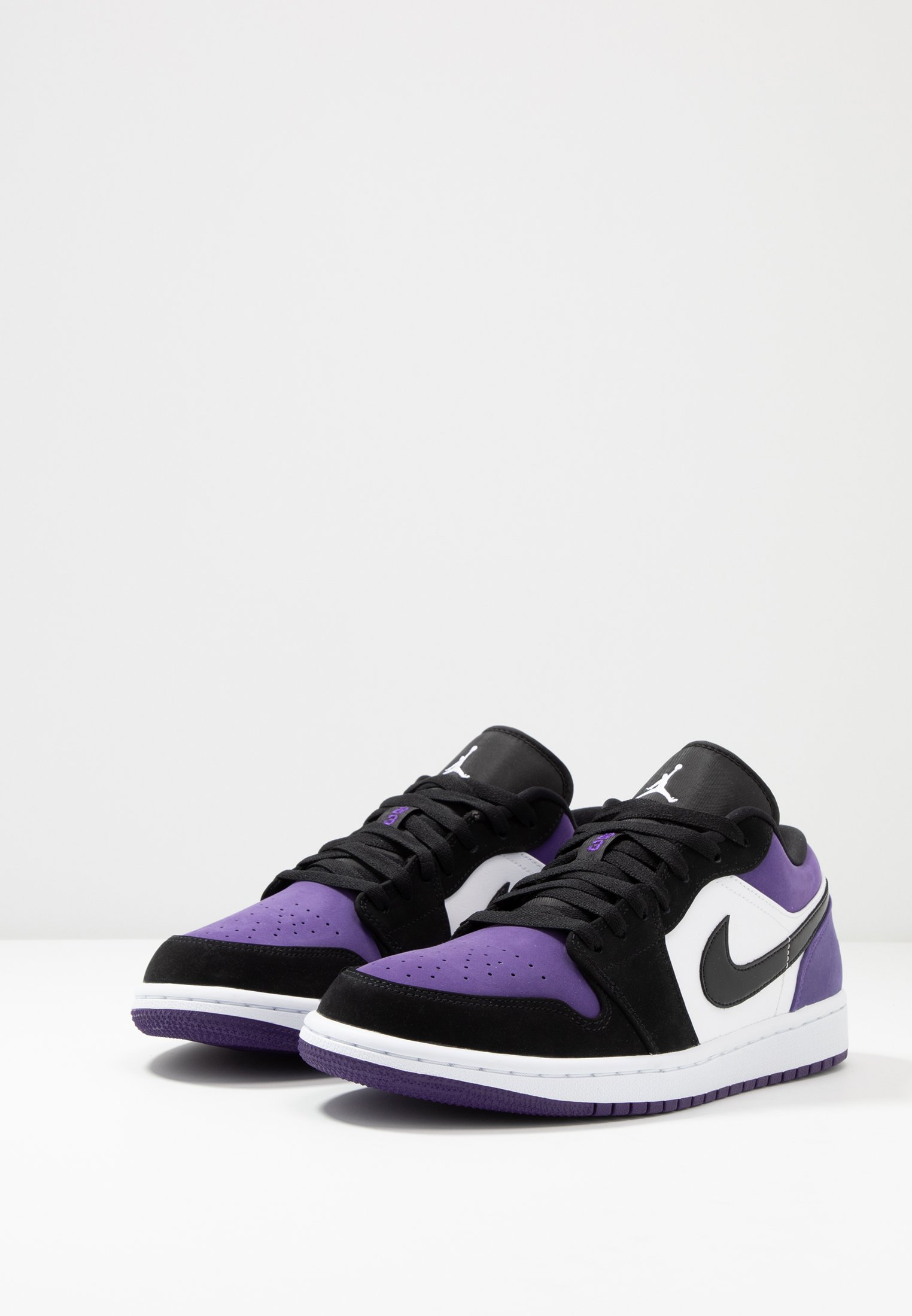 Jordan AIR 1 - Baskets basses - white/black/purple/blanc - ZALANDO.FR