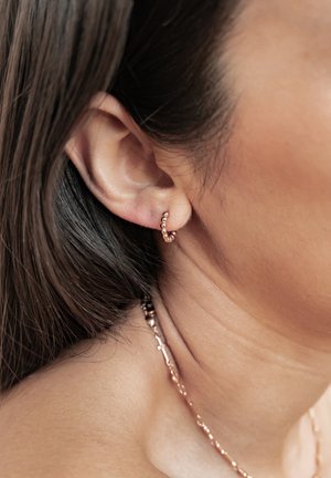 Hey Happiness, SMALL BEADED HOOP - Ohrringe - rose gold-coloured