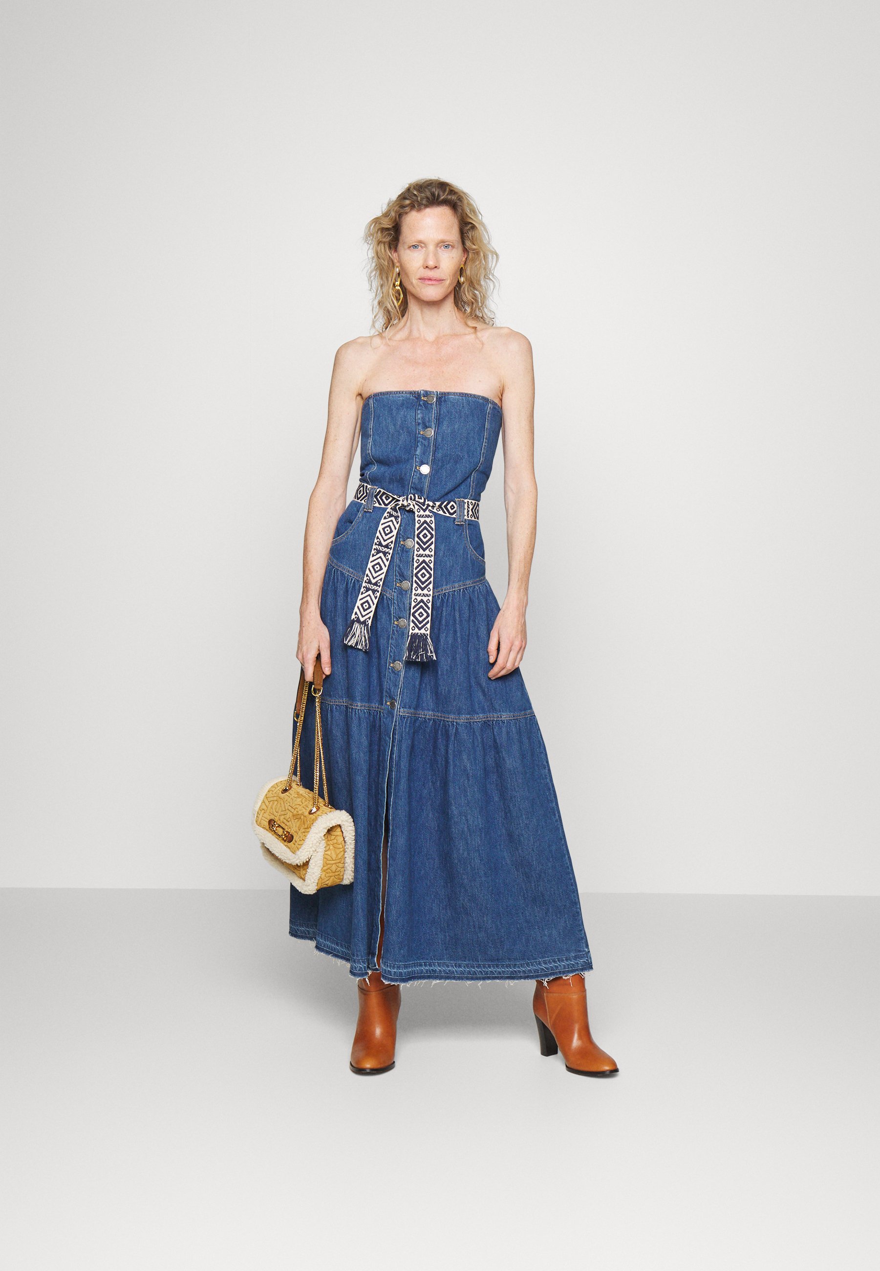 Pinko ENERGICA DRESS - Vestito di jeans - dark blue denim/blu - Zalando