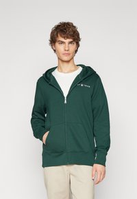 GANT Cipzáras pulóver - tartan green