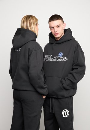 Multiply Apparel OVERSIZE HEAT - Kapuzenpullover - black soda washed