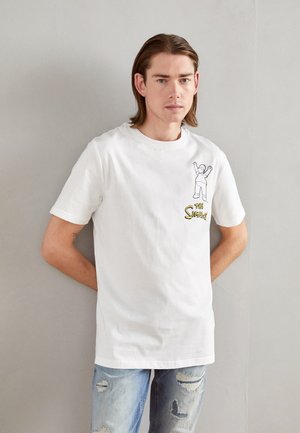 HOMER SIMPSON REGULAR FIT IN WITH MATT INJECTION - T-shirt imprimé - cream