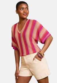 SCALLOP POINTELLE - T-Shirt print - coral pink