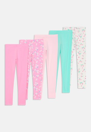 5 PACK - Legging (type pantalon) - pink/turquoise/light pink