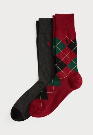 ARGYLE TROUSER SOCK 2-PACK - Socken - red/char h