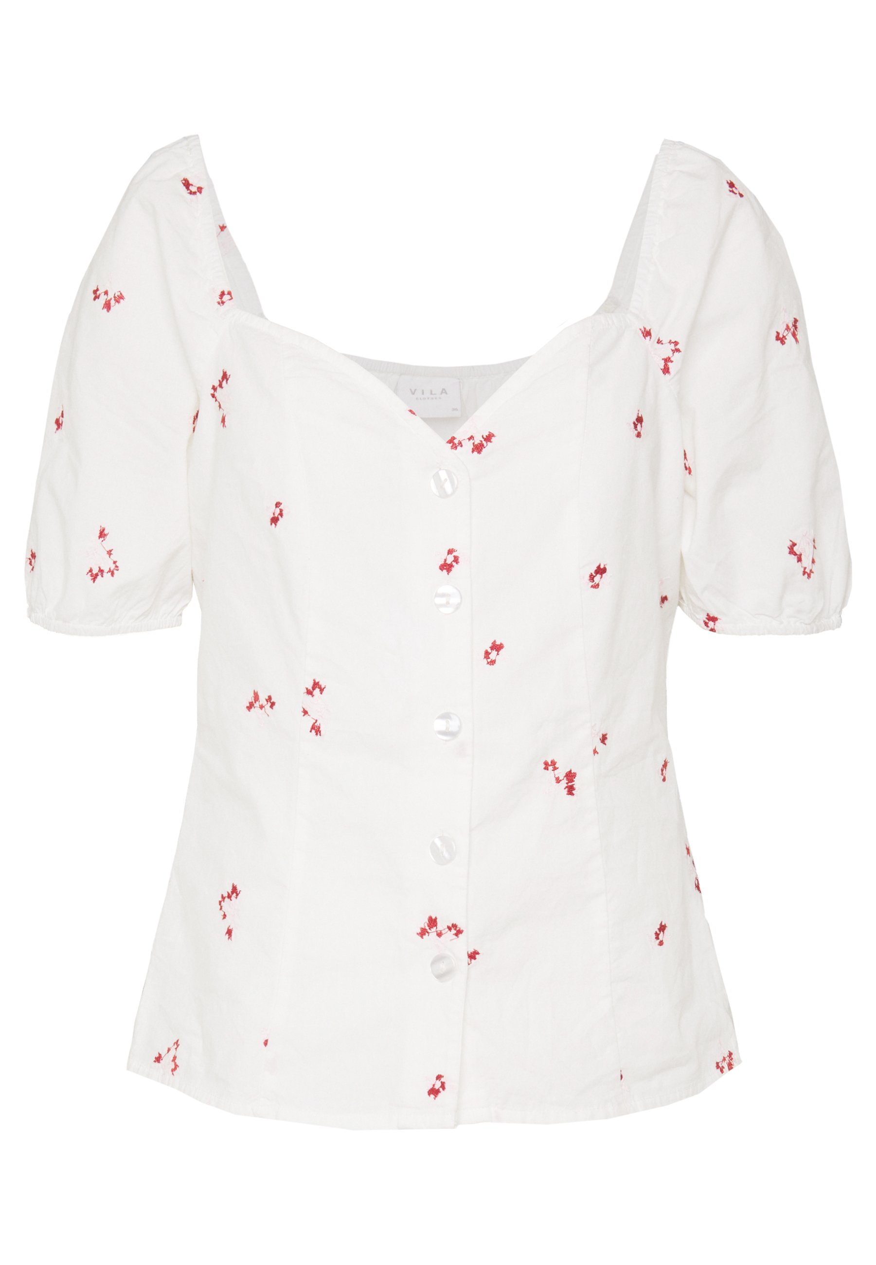 Vila VISUVIO FLOWER TOP Bluser white alyssumoffwhite Vila VISUVIO FLOWER TOP - Bluser - white alyssum