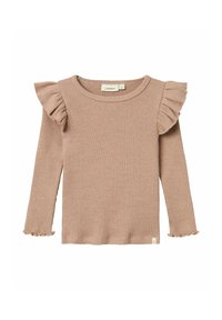 Lil' Atelier MIT LANGEN ÄRMELN SLIM FIT - Maglione - rugby tan