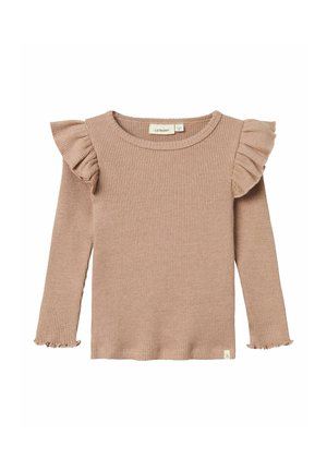 Lil' Atelier MIT LANGEN ÄRMELN SLIM FIT - Maglione - rugby tan