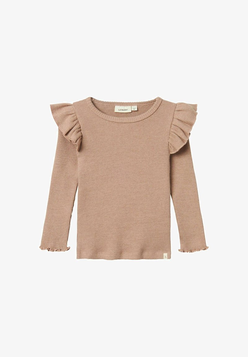 Lil' Atelier MIT LANGEN ÄRMELN SLIM FIT - Maglione - rugby tan