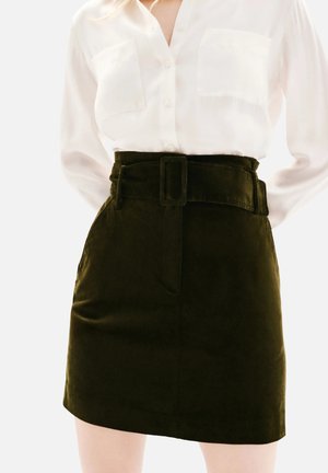 COURTE - Jupe trapèze - kaki