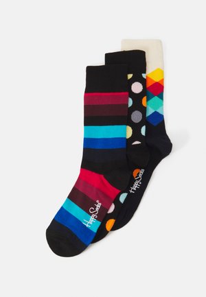 BIG DOT AND FADED DIAMOND AND STRIPE UNISEX 3 PACK - Socks - multi