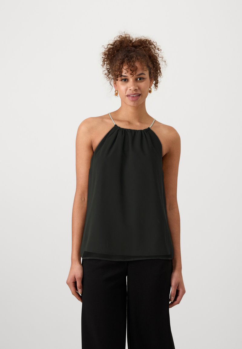 Vero Moda Tall VMLIZZY SINGLET DETAIL - Tops - black