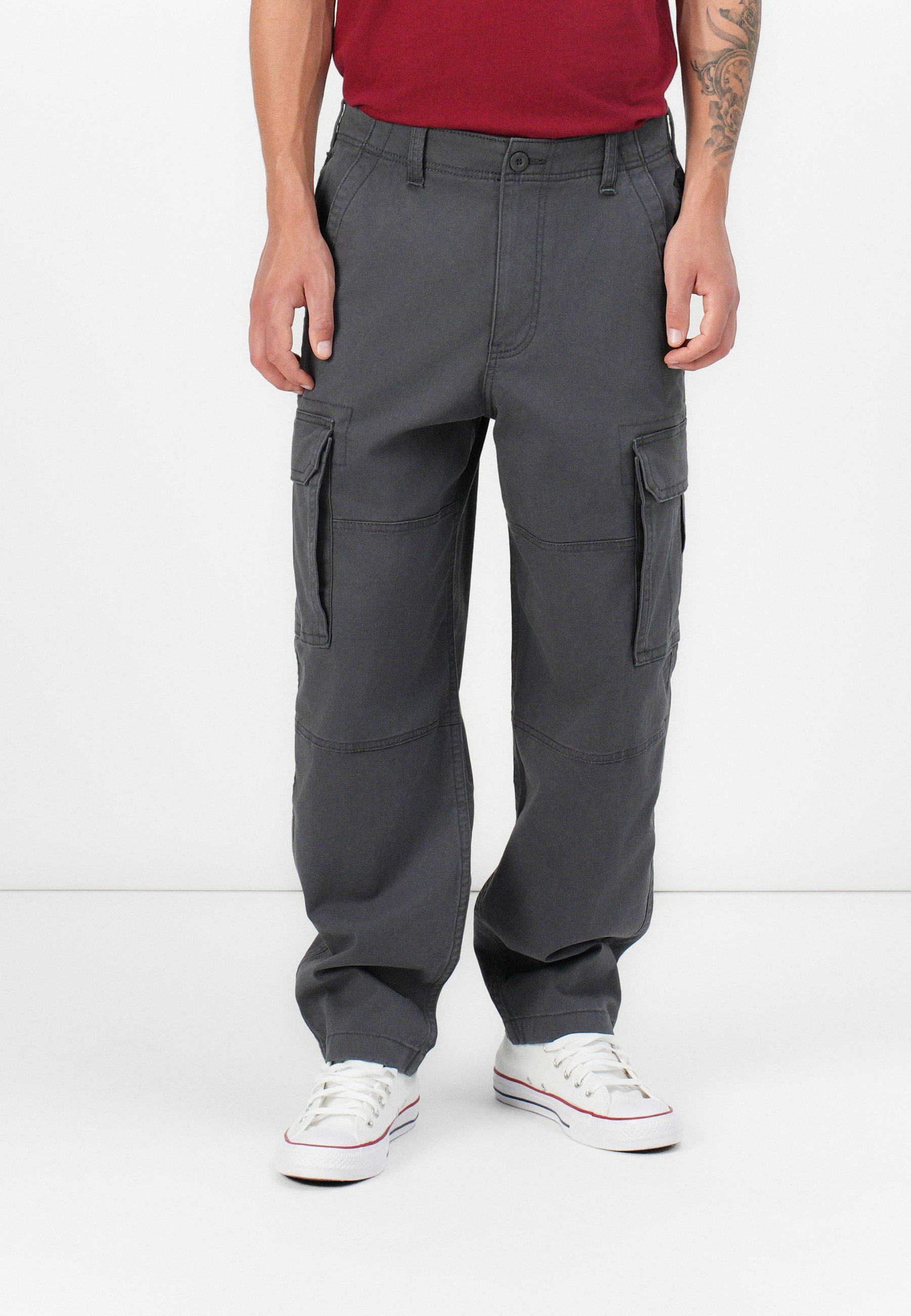 Hollister Co. SKATER BAGGY - Cargo trousers - grey - Zalando.co.uk