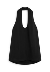 OPEN BACK HALTER - Camicetta - black
