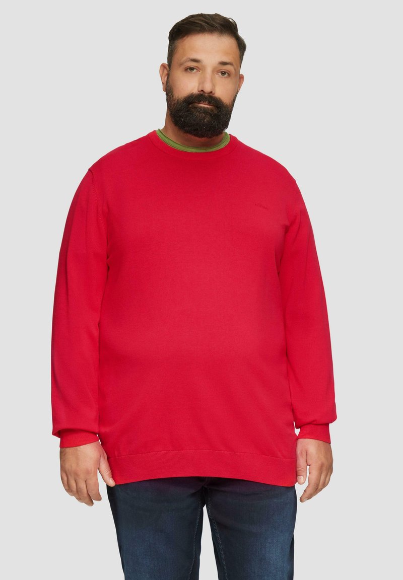 s.Oliver MIT CREWNECK - Strickpullover - himbeere