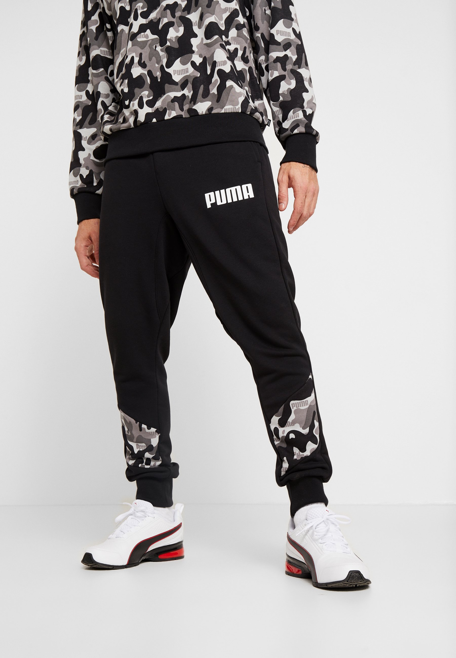 Puma Rebel Camo Pants Tracksuit Bottoms Black Zalando Co Uk