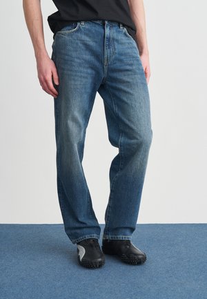 AARON PANT - Straight leg -farkut - blue dark used wash