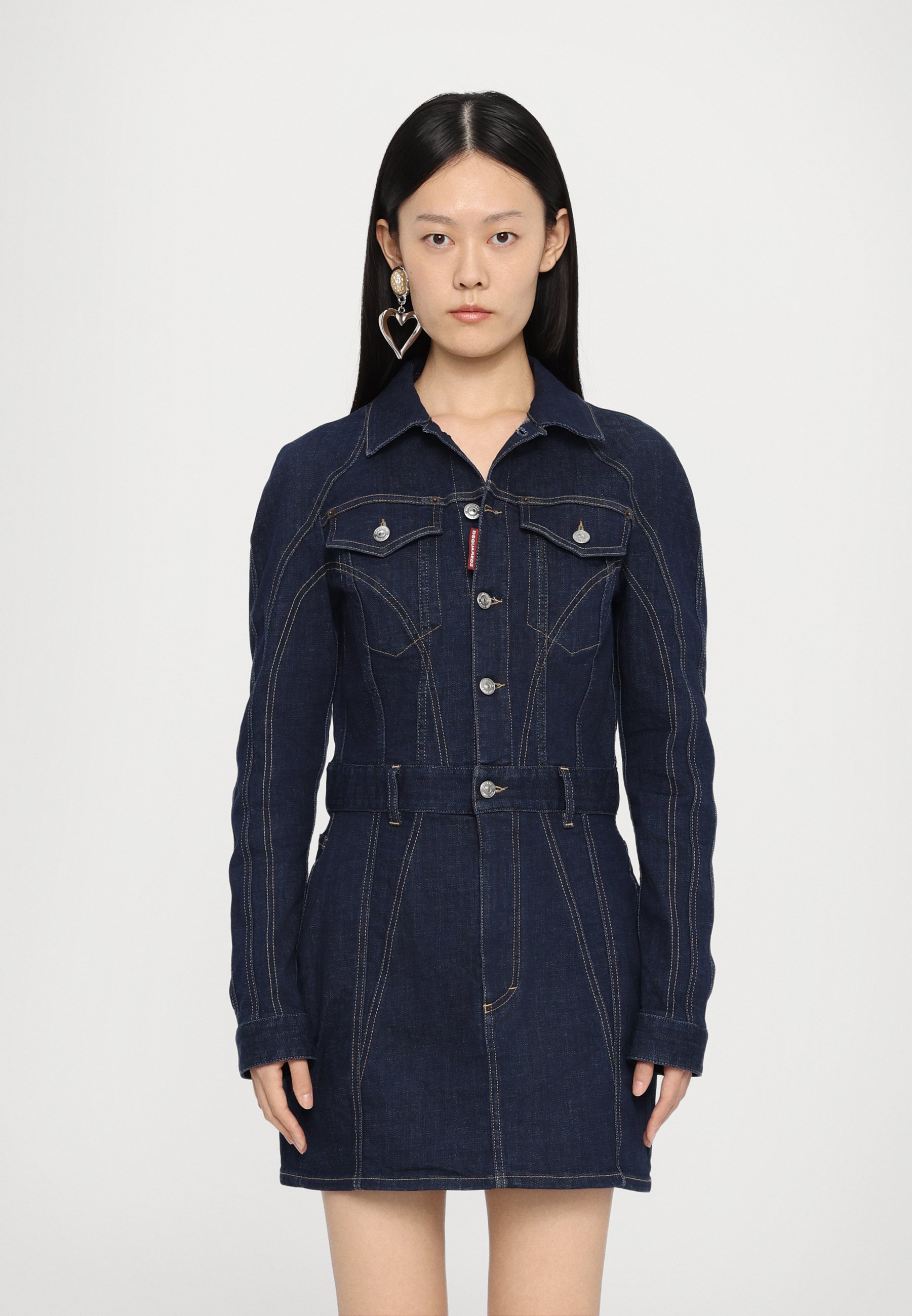 DSQUARED2 ICON DENIM DRESS - Denim dress - dark rince