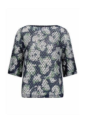 Betty Barclay, BETTY BARCLAY MIT PRINT STRICKPULLOVER - Strickpullover - dark blue beige