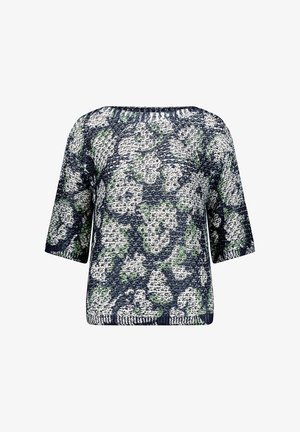 Betty Barclay, BETTY BARCLAY MIT PRINT STRICKPULLOVER - Pullover - dark blue beige