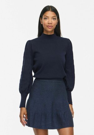 VILA, KNITTED PULLOVER VIKERRY HIGH NECK - Pullover - navy blazer