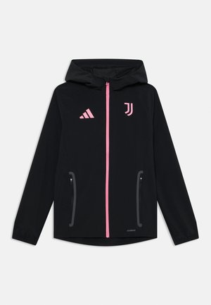 JUVENTUS COMPETITION TECH TRAVEL JACKET KIDS UNISEX - Sweatjacke - black/bliss pink