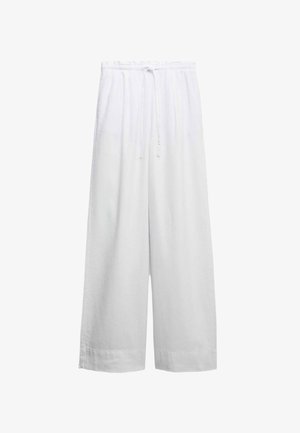 Marks & Spencer, DRAWSTRING WIDE LEG - Stoffhose - white