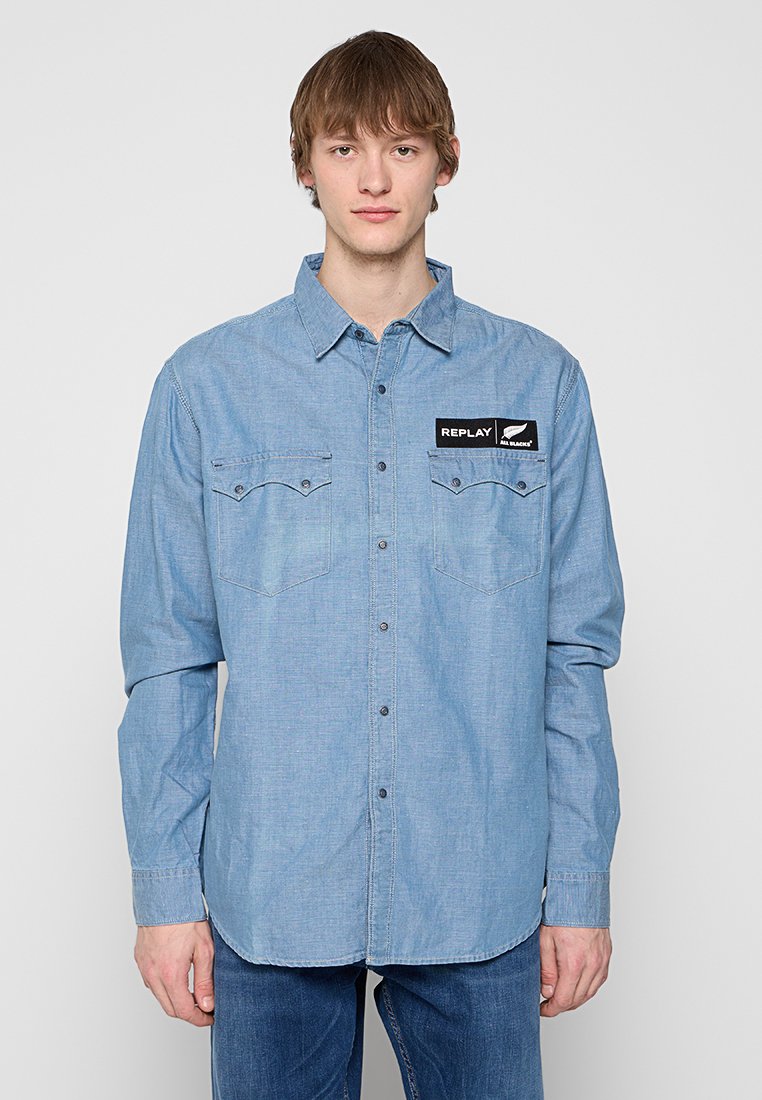 Replay Overhemd lichtblauw