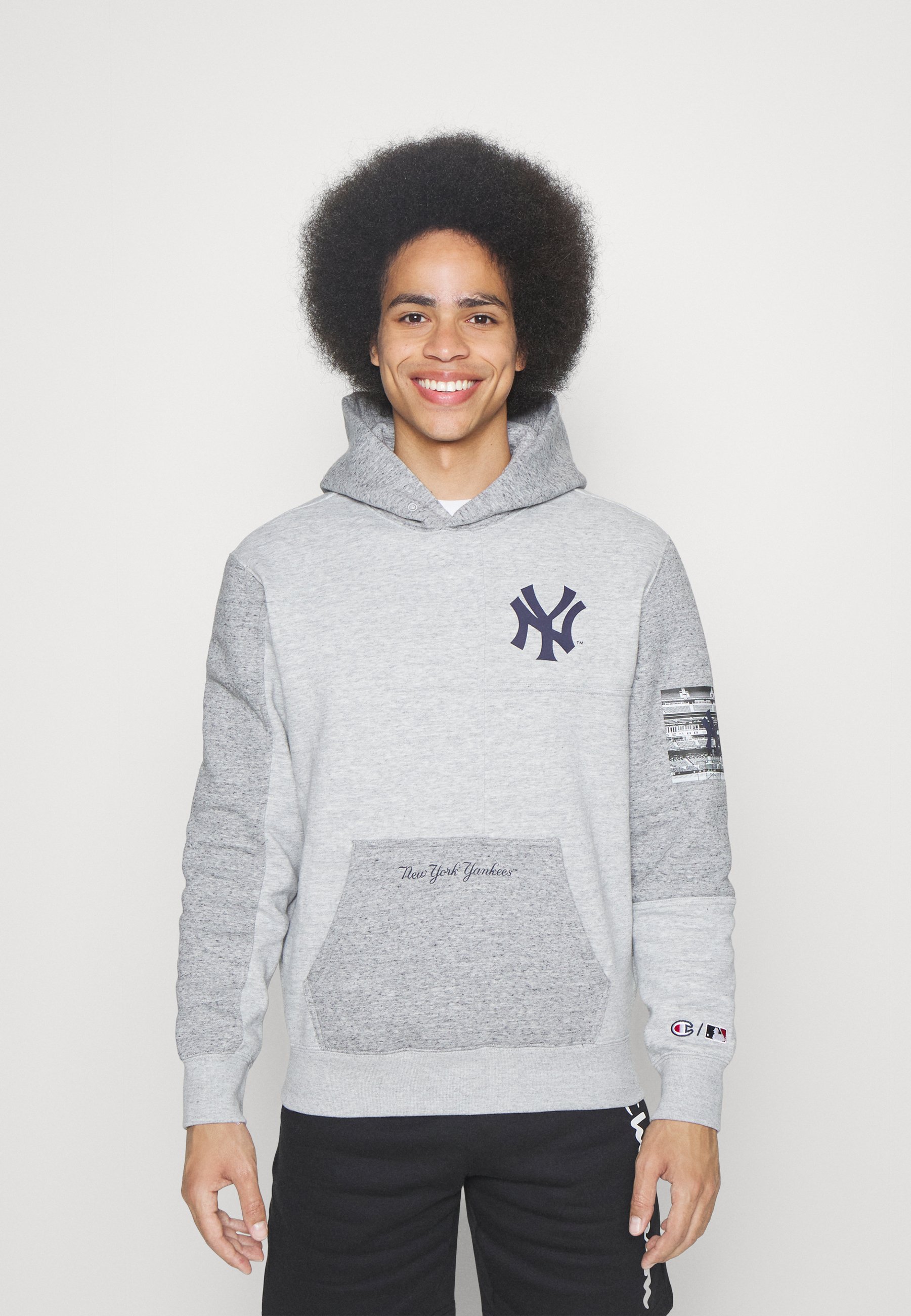 Champion MLB NEW YORK YANKEES HOODIE - Club wear - grey - Zalando.de