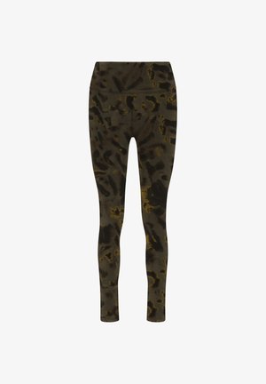 Deha, PRINTED STRETCH MICROFIBER LEGGINGS - LEGGINGS - Tights - brown