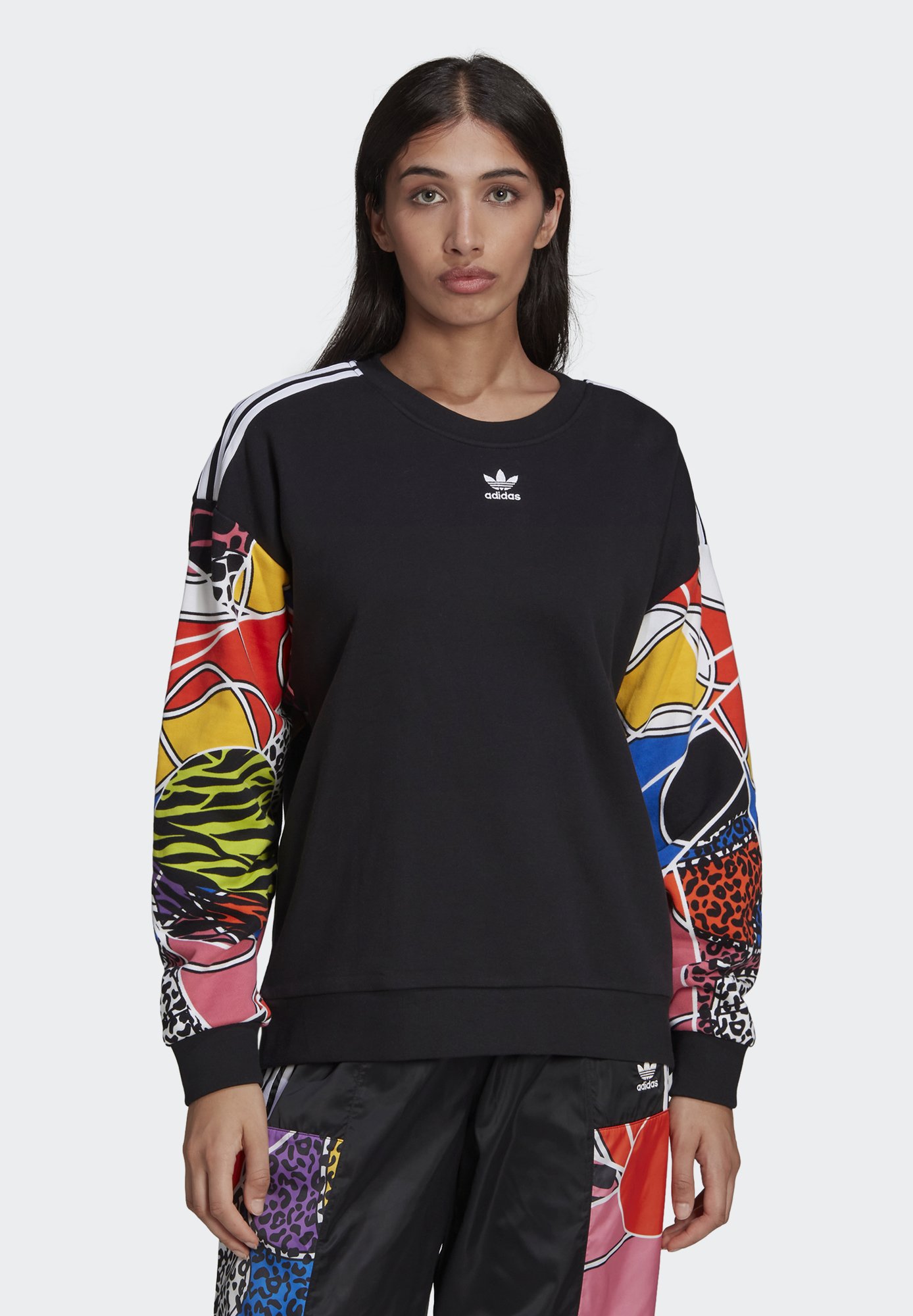 idioma Hacer un muñeco de nieve Inclinado adidas Originals RICH MNISI - Sudadera - multicolor/negro - Zalando.es