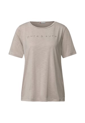 Street One LOOK MIT WORDING - Print T-shirt - beige