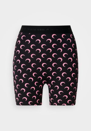 MOON PRINTED BIKER SHORTS - Παντελόνι - black/pink