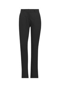 Svarta skräddarsydda byxor i ett stretchigt tyg, med en slät yta, slim fit och platt front med bälteshållare.