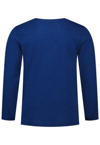 Langarm-T-Shirt in einfarbig Blau, mit rundem Ausschnitt und weichem, strukturiertem Stoff, der für Komfort mit einer lockeren Passform sorgt.