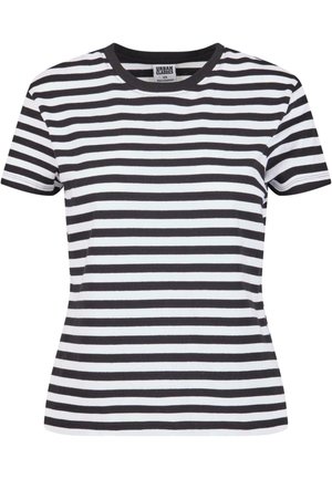 REGULAR STRIPED TEE - T-shirt con stampa - white black