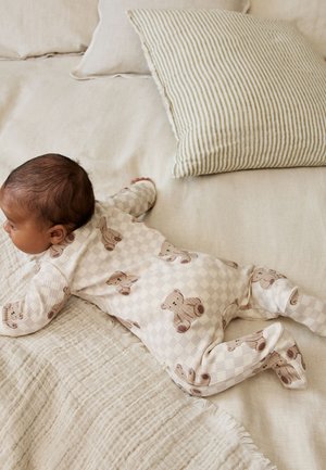 Next, REGULAR FIT -BEAR TWO WAY ZIP 4 PACK - Sleep suit - brown