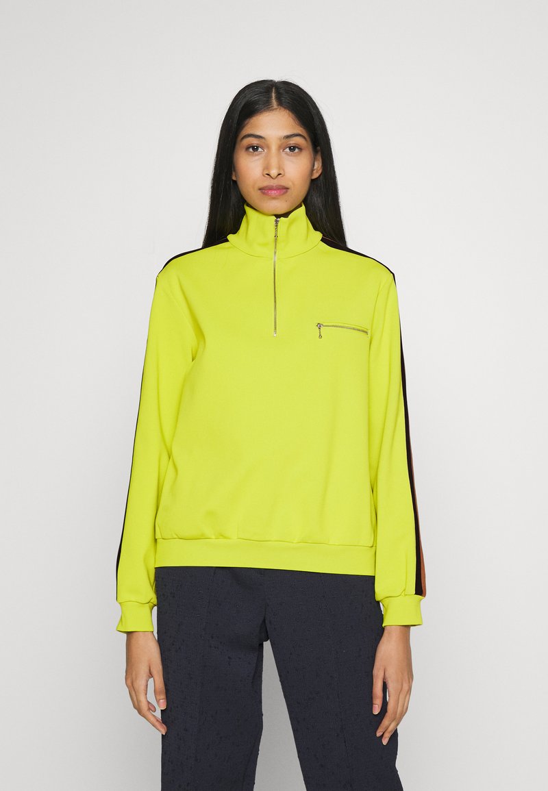 Tory Burch KNIT QUARTER ZIP Summer jacket bright lime/green