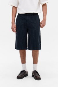 BDG Urban Outfitters STRIPED WORKER - Denim shorts - black