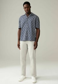 Next LINEN BLEND PRINTED SHORT SLEEVE .  - REGULAR FIT - Hemd - navy blue
