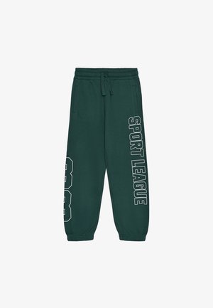 Terranova, PANTALONI TUTA LUNGHI CON STAMPA COLLEGE - Pantaloni sportivi - dark-green
